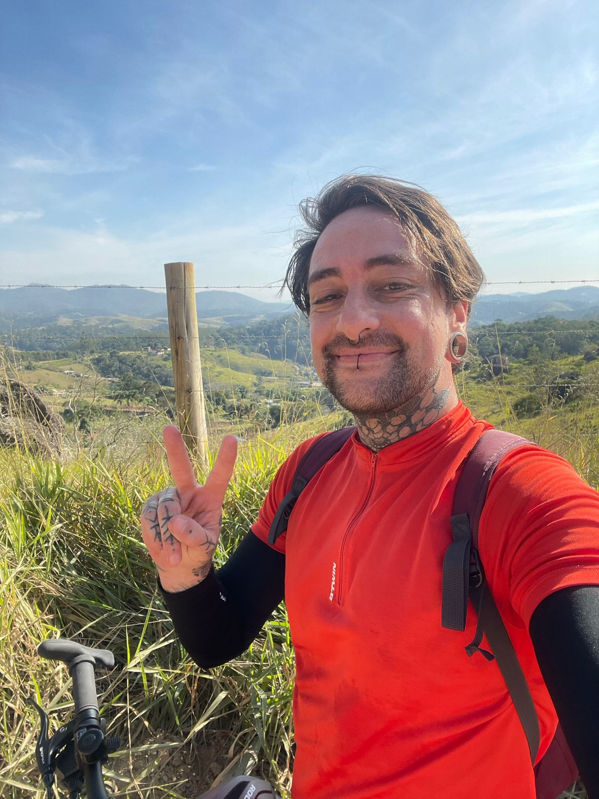Eu com bicicleta